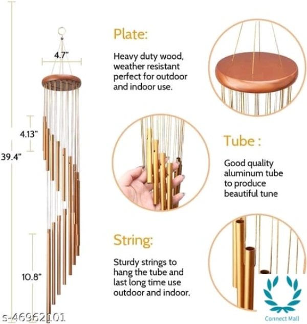 Classy Wind Chimes - L X B XH : 10 X15 X15cm, Metal, Multipack :1